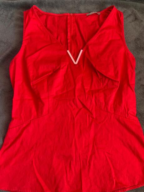 Červený top bez rukávou, orsay,l