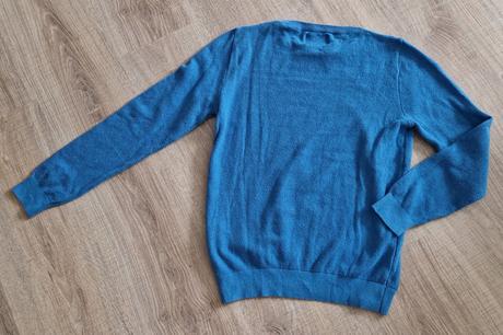 Modrý upletovy pulover 140/146 s visačkou, terranova,140 / 146