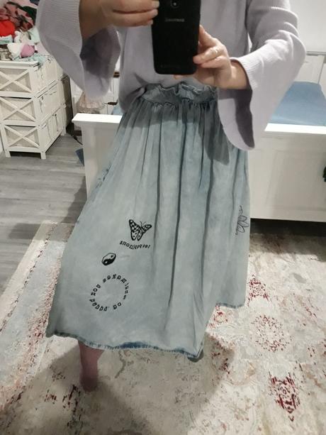 Džínsová maxisukňa, next,s