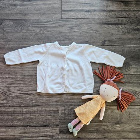 Biely svetrík na gombíky 68, sinsay,68