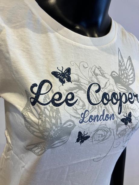 Dámske krémové tričko s potlačou a nápisom (38), lee cooper,m