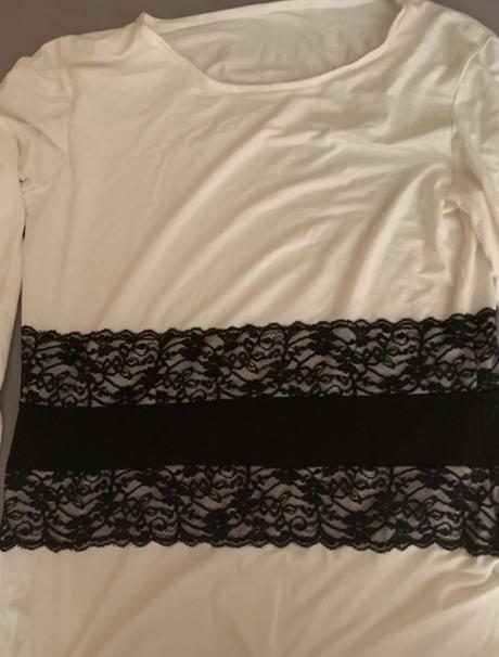Biele tricko s cipkou, m