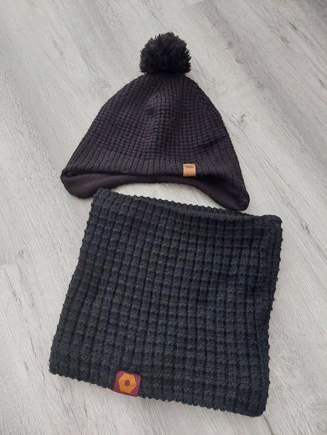 Kompletik čiapka a nákrčník, h&m,134