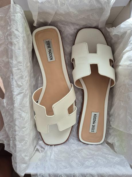 Steve madden dámske biele šľapky / sandále veľ. 41, steve madden,41