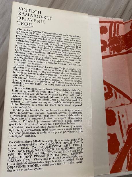 Vojtech zamarovský krásna kniha objavenie tróje,