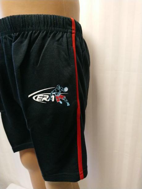 Chlapč. tm. modré šortky šport, era fashion, 128, 128