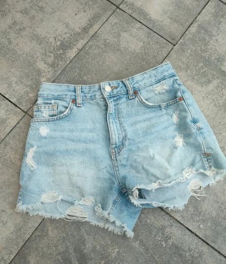 Riflové/džínsové šortky, fishbone,s