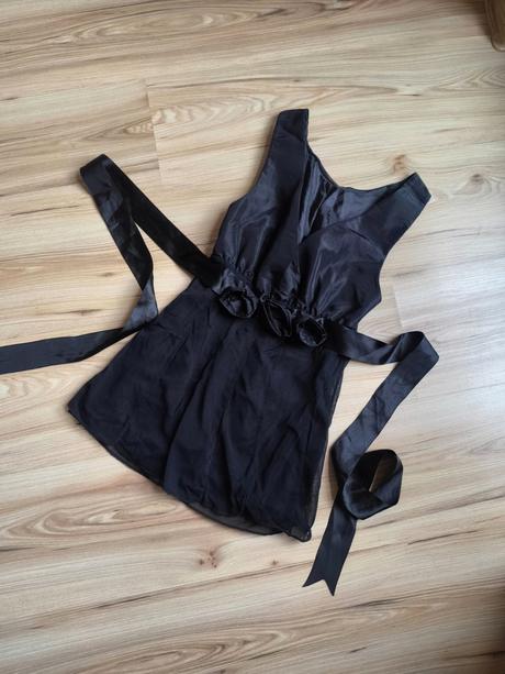 Čierny top s mašľou, m