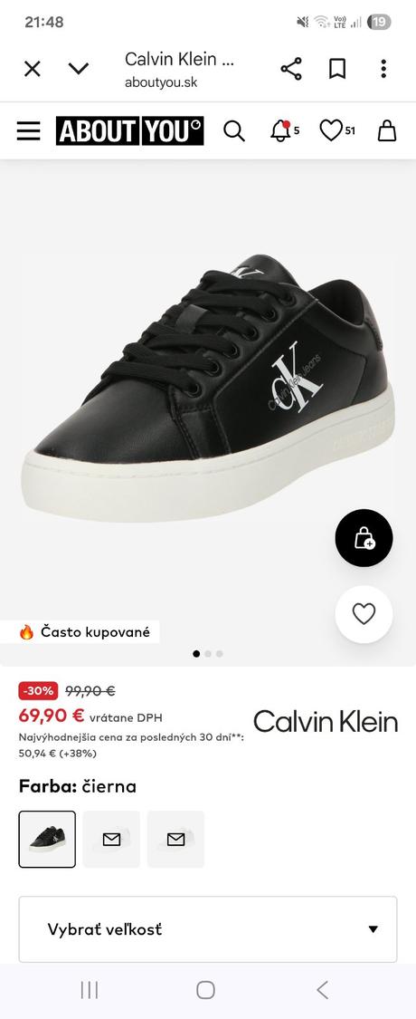 Tenisky calvin klein 37, 37