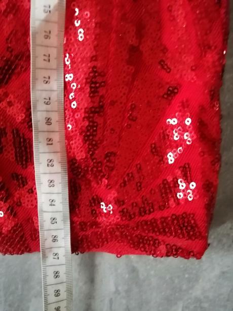 Červené flitrové šaty vs made in italy, s