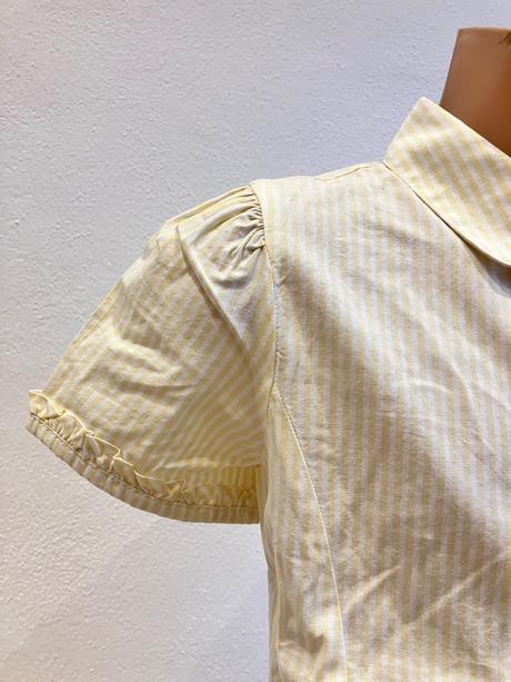 Dievčenská pásikavá košeľa s volánom (7 r.), original marines,122