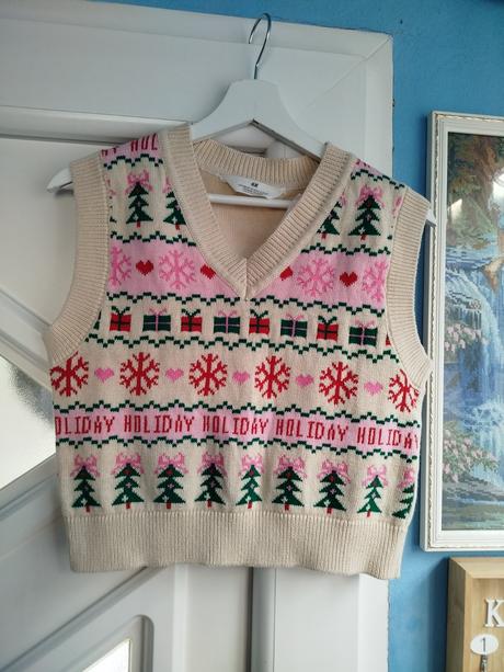 Vianočná vesta 158/164, h&m,158