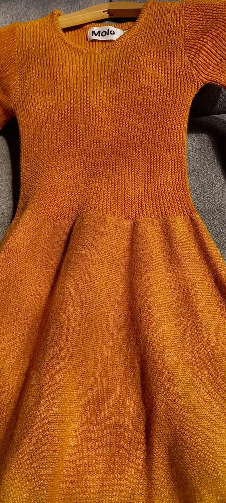 Zlaté bavlnené šaty molo 98/104, 104