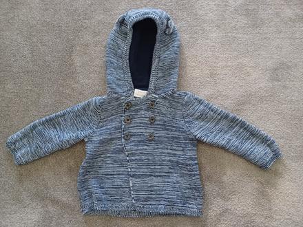 Svetrík s kapucou 62/68, lupilu,62