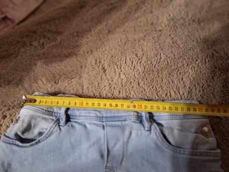 Džinsiva sukňa na traky, h&m,128