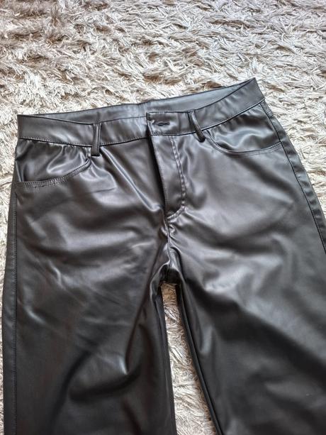 Koženkove nohavice, h&m,l / m