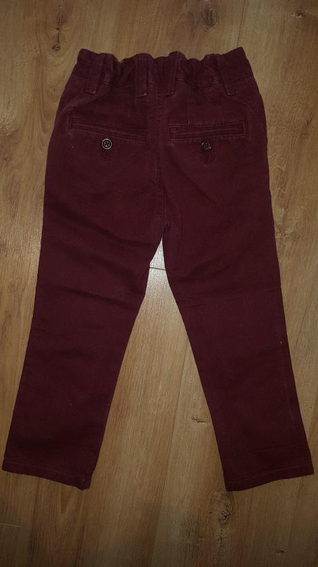 Bordové nohavice next č.98, next,98