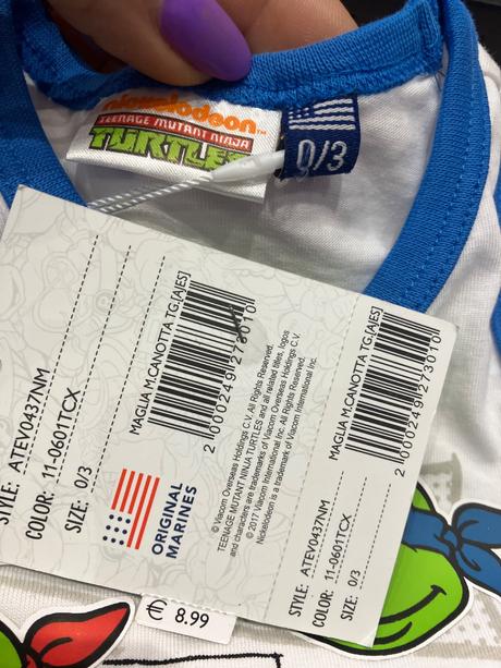 Chlapčenské tielko s potlačou ninja korytnačiek, original marines,56