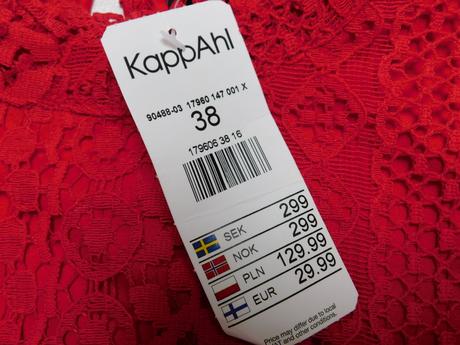 Pekna čipkovana bluzka, kappahl,38