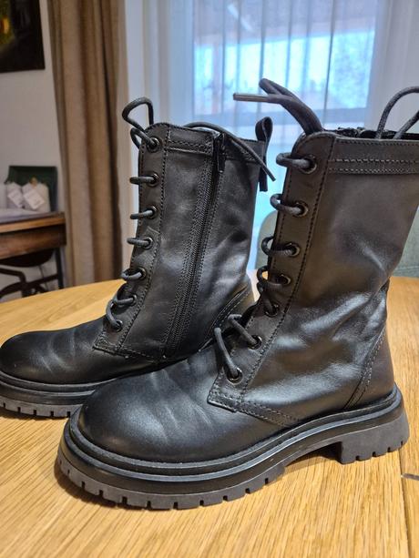 Kožené čižmy, zara,34