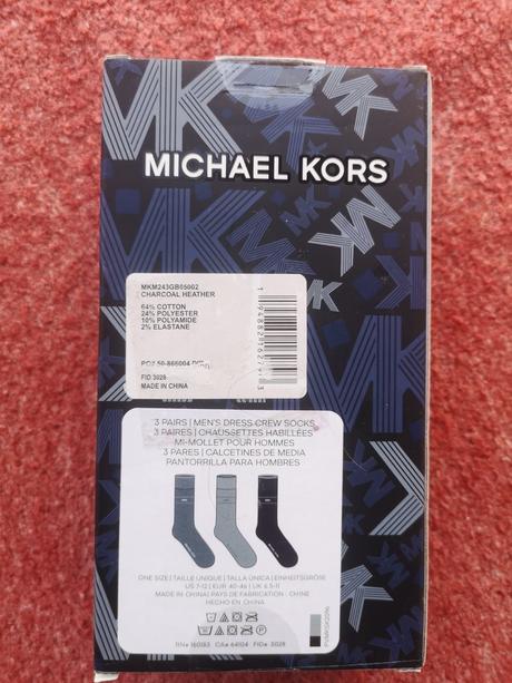 Michael kors pánske ponožky 3 páry veľ. 40-46, michael kors,40 / 42 / 44 / 46