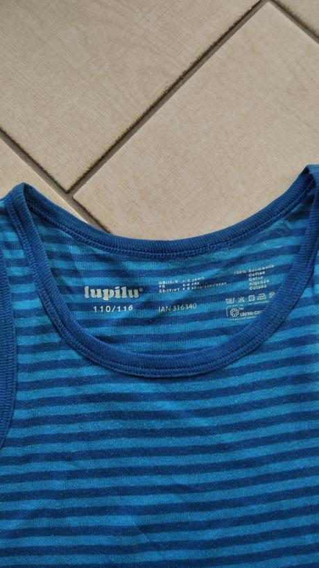 Pruhované modré tielko, lupilu,110