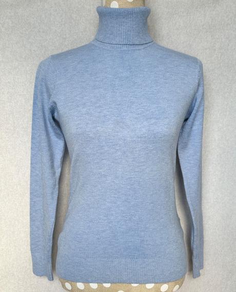 Hebký rolák v belasomodrej farbe, xs