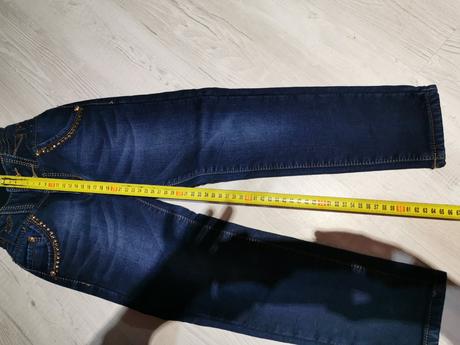 Rifle na traky zateplené, oblečené len raz, 116