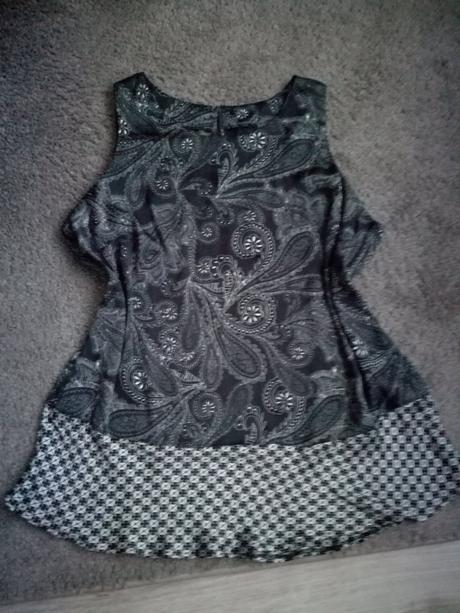 Ciernobiela bluzka bez rukavov, v.18, next,44