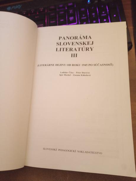 Panoráma slovenskej literatúry iii., 