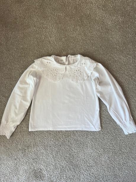 Tričko zara s ozdobným golierom, zara,140