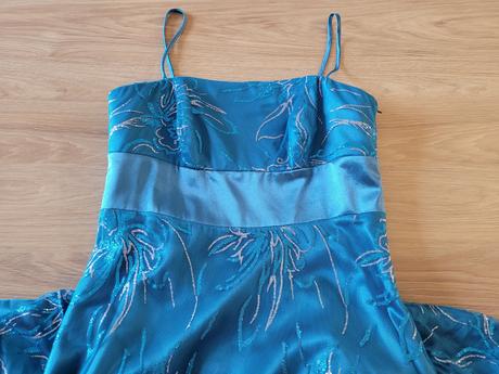 Spoločenské šaty č. 40 - tyrkysové, 40