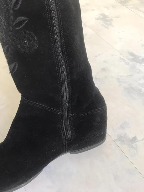 Semišové kožené čižmy 39/40, 40