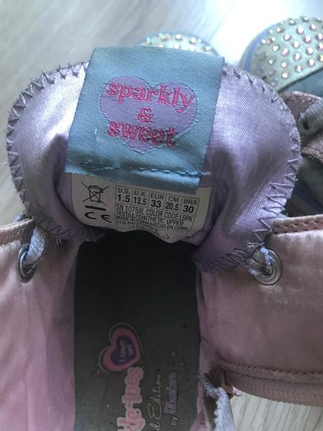 Tenisky vysoké svietielkujuce anjel vel.33, skechers,33