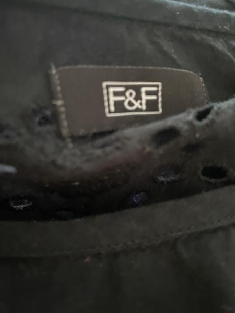 F&f - čierne čipkované tričko / blúzka, f&f,m