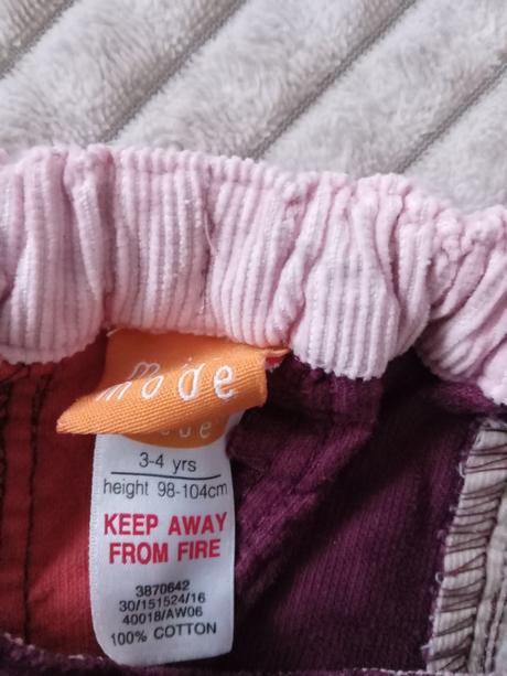 Menčestrová suknička mini mode, mini mode,104