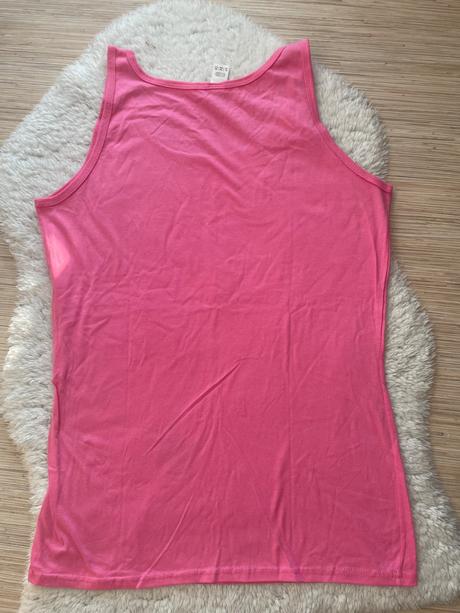 Ruzove bavlnene tielko s krtkom, xl