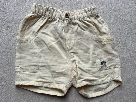 Žlté ľanové kraťase, zara,92