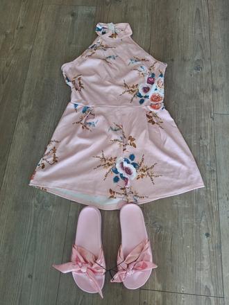 Overal flower pink, s