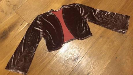 Zamatové bolerko - šité, m