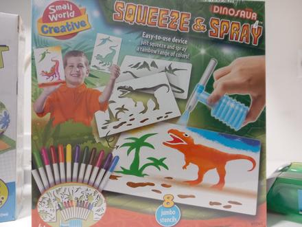 Kreativna sada-squezze & spray dinosaurs, 