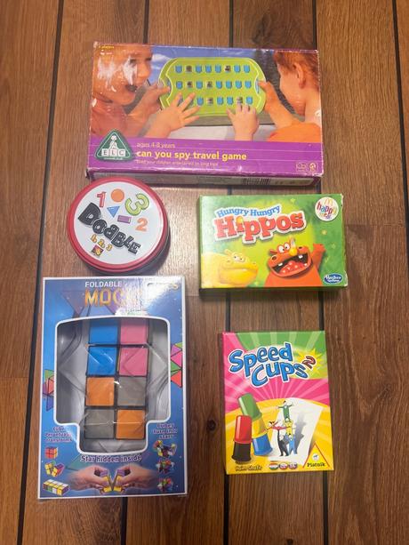 Veľký balík detských spoločenských hier, puzzle a,