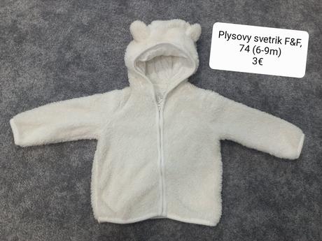 Plysova mikinka f&f, 74 (6-9m), f&f,74