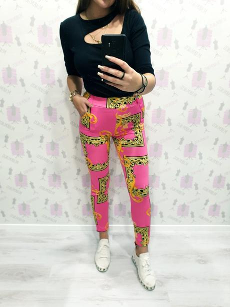 Vzorované nohavice s, s