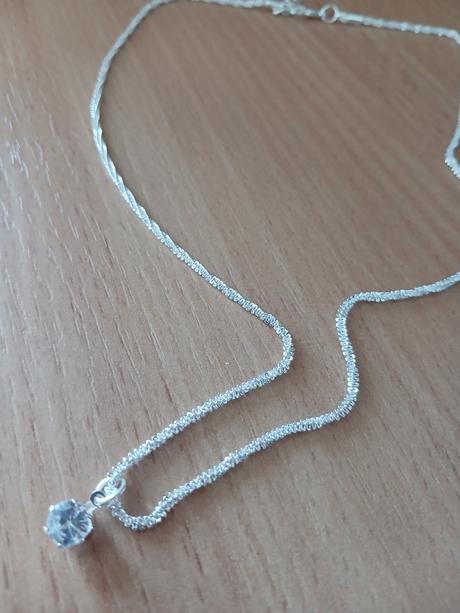 Nový bižu náhrdelník so zirkónom 45+5 cm,