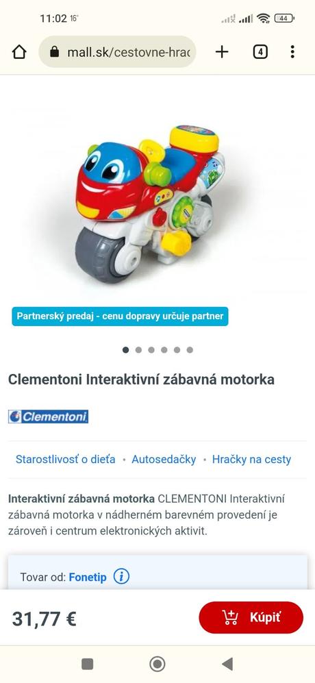 Clementoni motorka, 