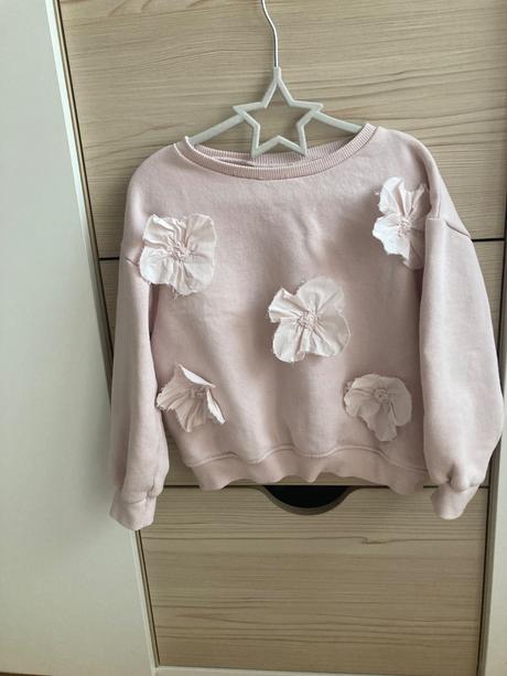 Mikina zara s 3dkvetmi, zara,110