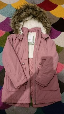 Dievčenská zimná bunda, h&m,140