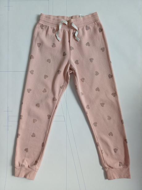 Tepláky so srdiečkami, h&m,134
