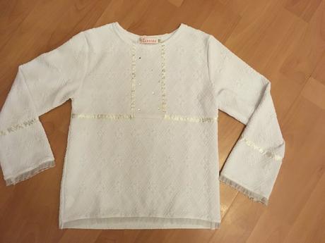 Krásne biele tričko, veľkosť 122, 122